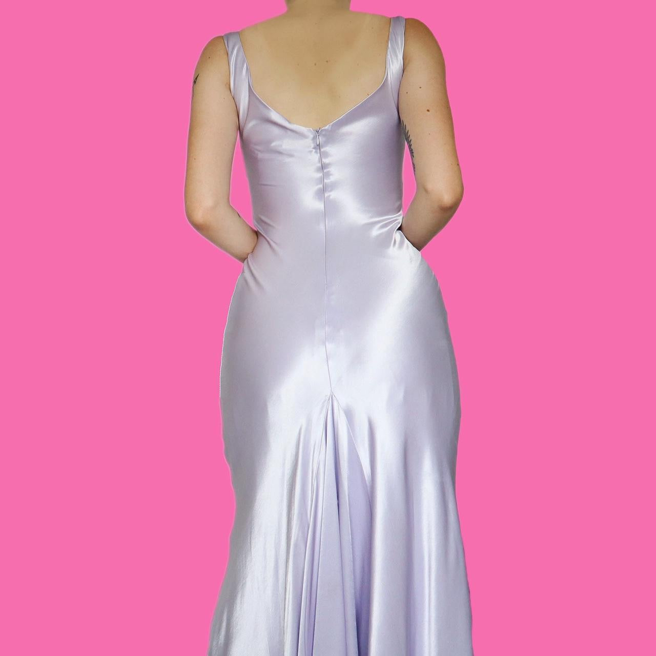 Morgan & Co silky lilac evening dress UK 8