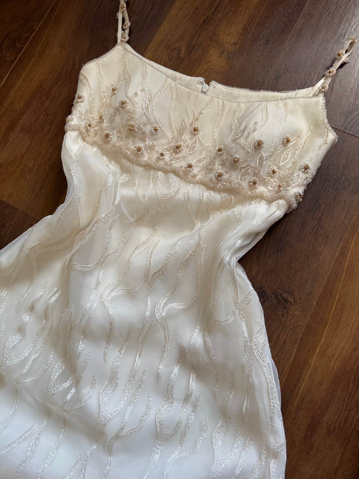 Warm ivory lace fishtail wedding dress uk 10