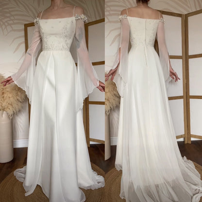 Ivory Benjamin Roberts ethereal wedding dress uk 12