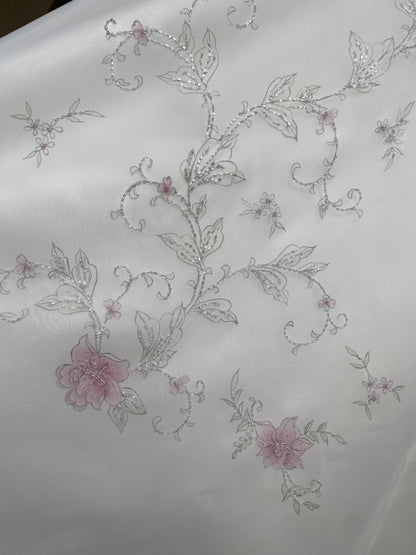 Dante ivory floral a-line wedding dress uk 14