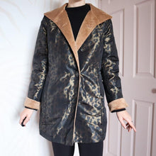 Load image into Gallery viewer, Leopard print reversible coat UK M
