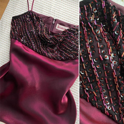 Kaleidoscope shimmery red beaded dress uk 14