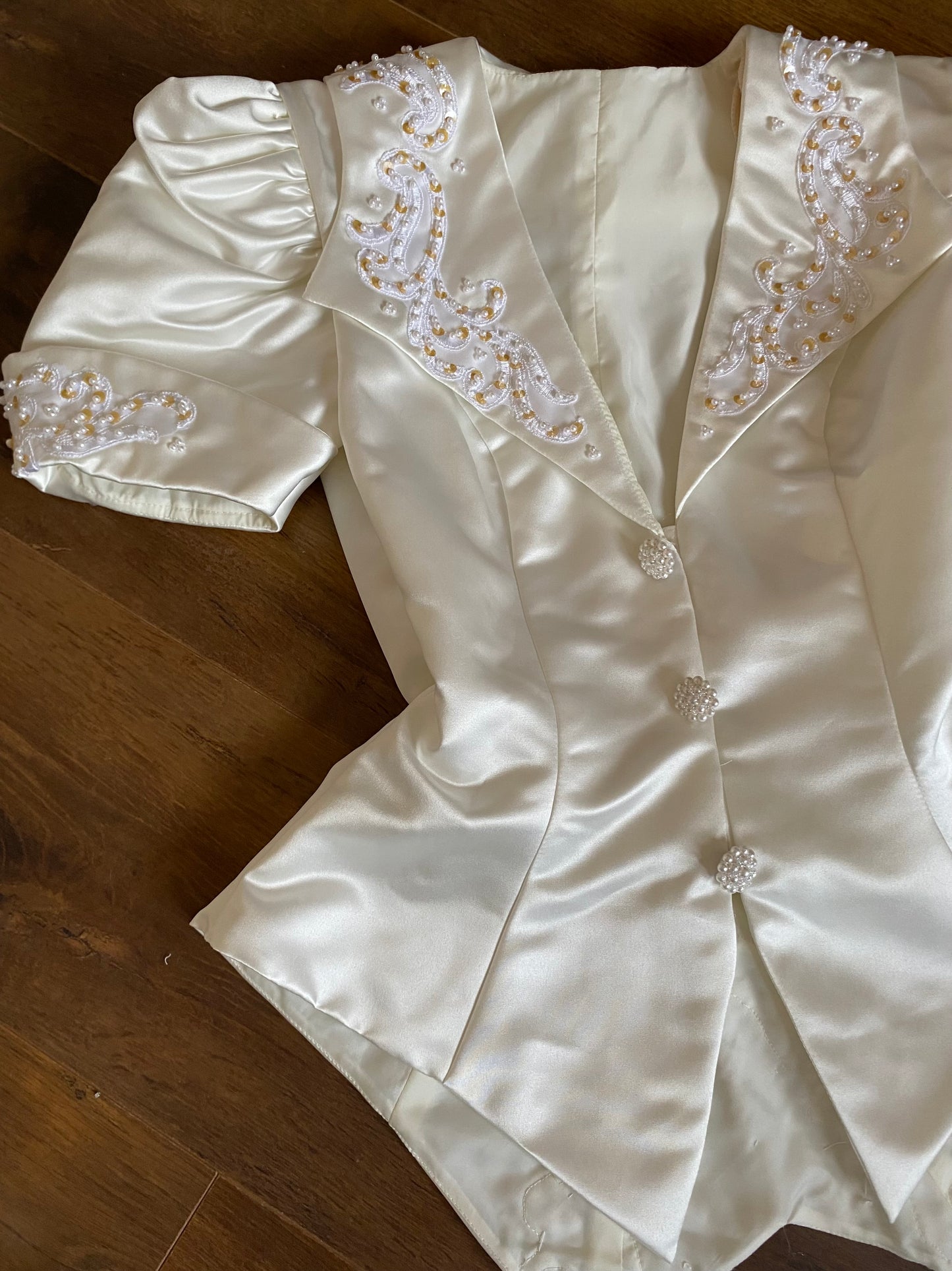 Jean Elizabeth 2-piece wedding dress & jacket set uk 8