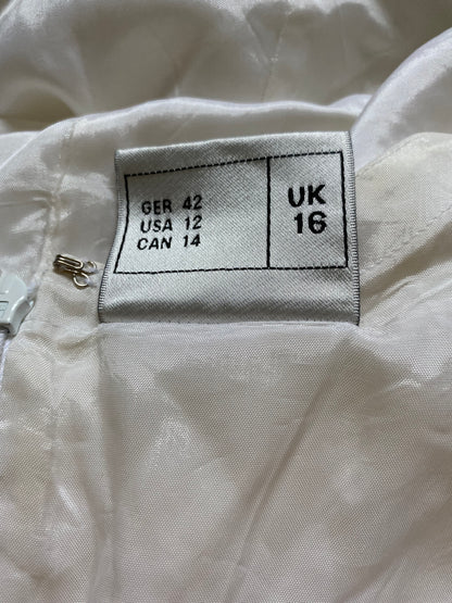 Frank Usher vintage white heavily beaded wedding dress UK 16