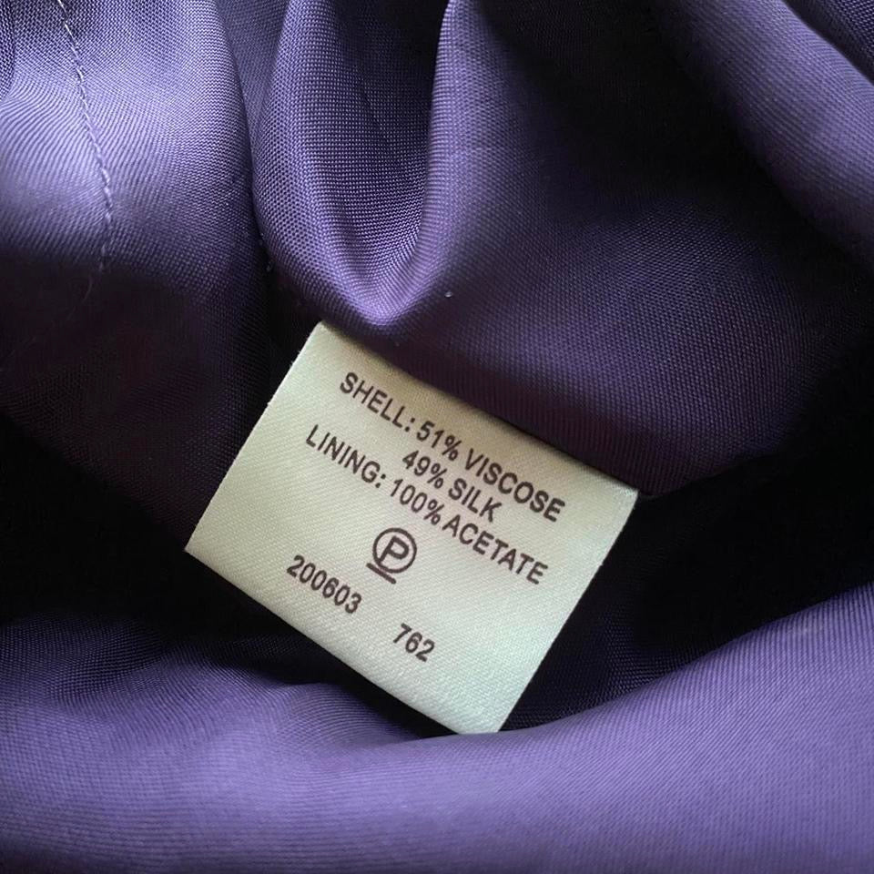 Purple silk blend slip midi dress UK 12