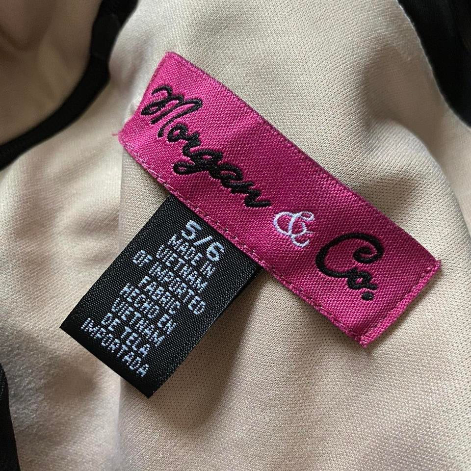 Black Morgan & Co stretch cold shoulder evening dress UK 12