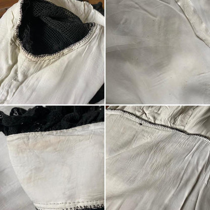 Simon Ellis 60s black & white long sleeve dress uk 10