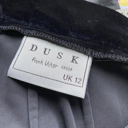 Black Dusk velvet maxi skirt size UK 10