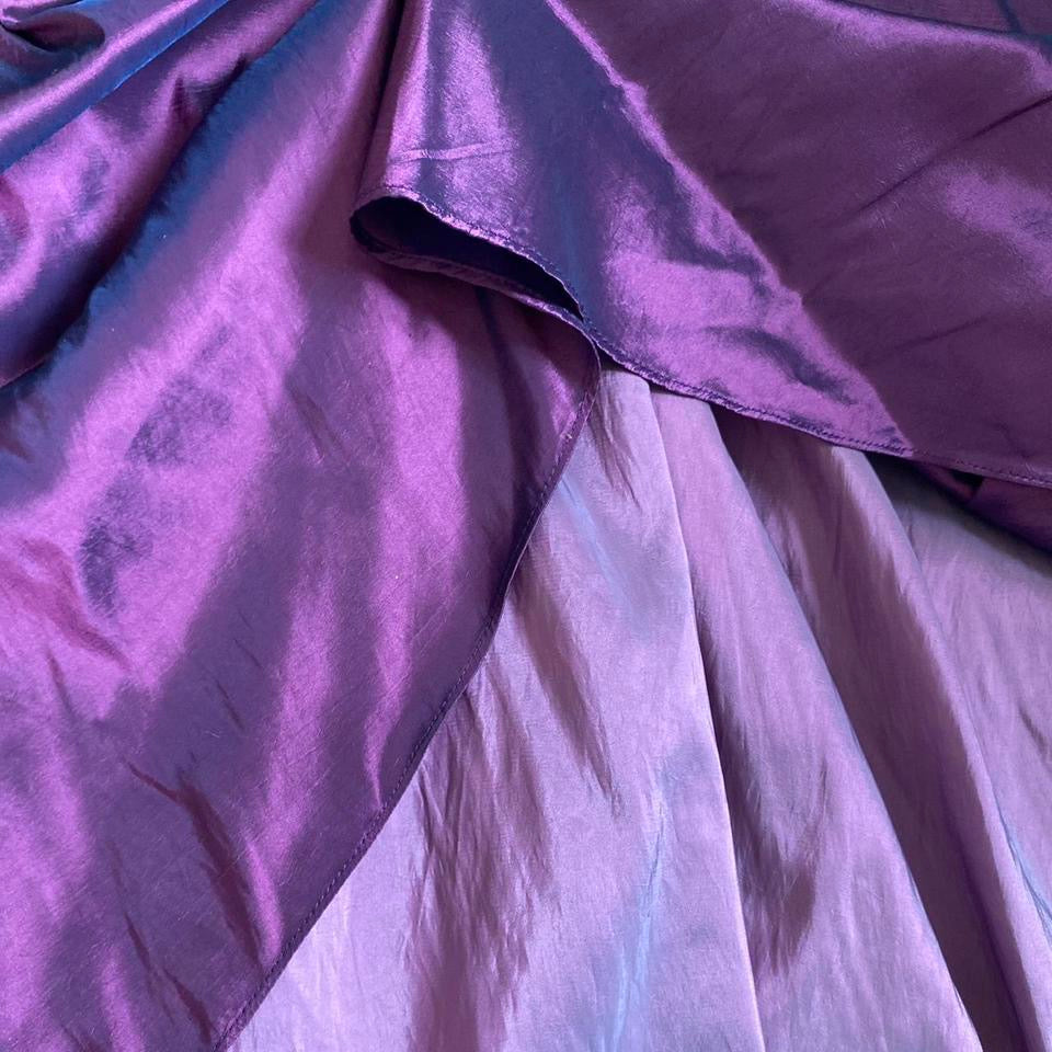 Purple taffeta 3-piece prom set uk 14