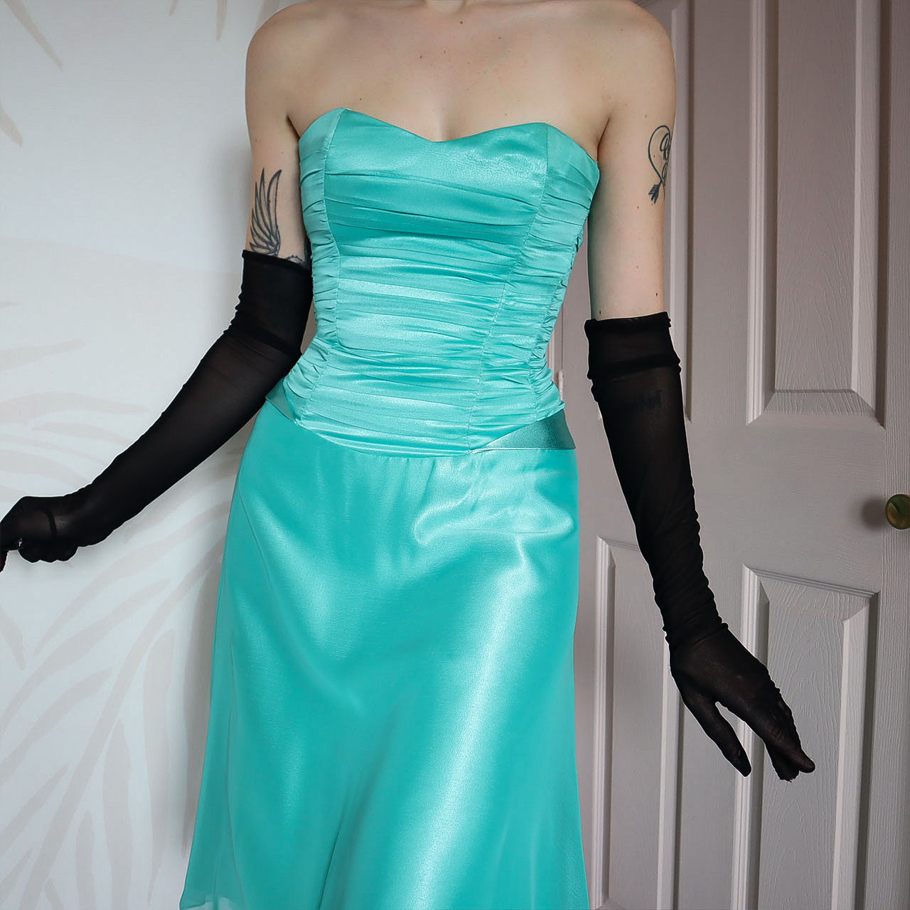 Sapphire strapless lace up midi dress UK 8