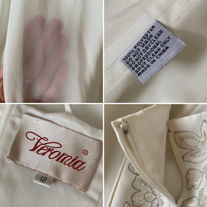 Veromia ivory a-line dreamy wedding dress uk 10-12