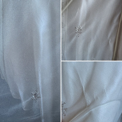 Champagne short sleeve evening dress uk 8-10