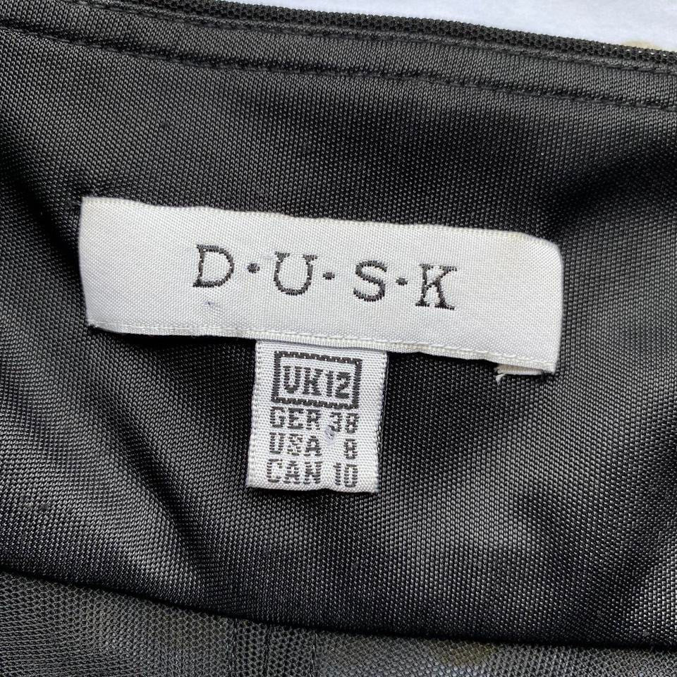 Black Dusk stretch sheer waist dress UK 10-12