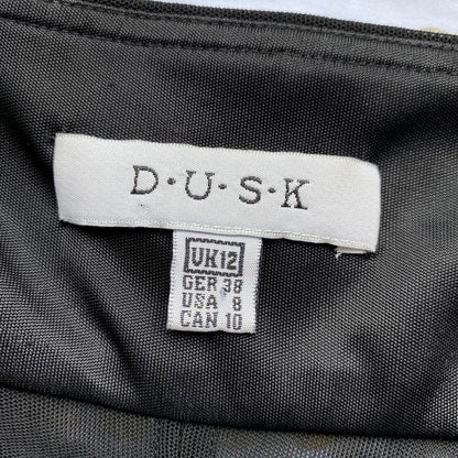 Black Dusk stretch sheer waist dress UK 10-12