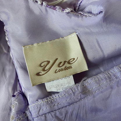 YVE London lilac a-line evening gown & shawl UK 10-12