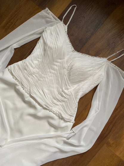 Victoria Jane white long sleeve wedding dress UK 10-12