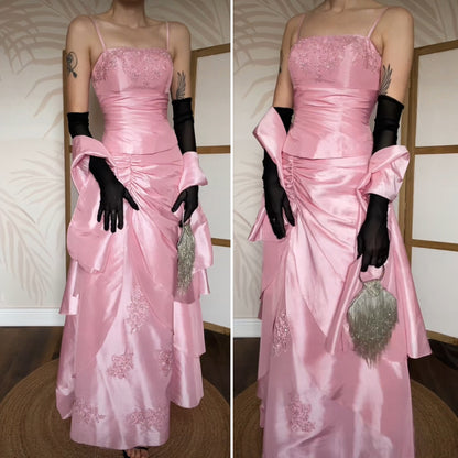 Baby pink 3-piece top/skirt & shawl prom set uk 8-10
