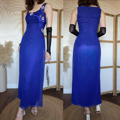 John Charles electric blue evening dress uk 12
