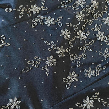 Shimmery black strapless a-line evening dress UK 10