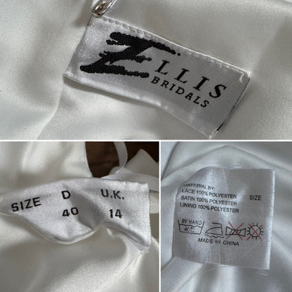 Ellis bridal white wedding dress uk 12-14