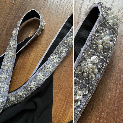 Black stretch Dave & Johnny evening dress uk 12