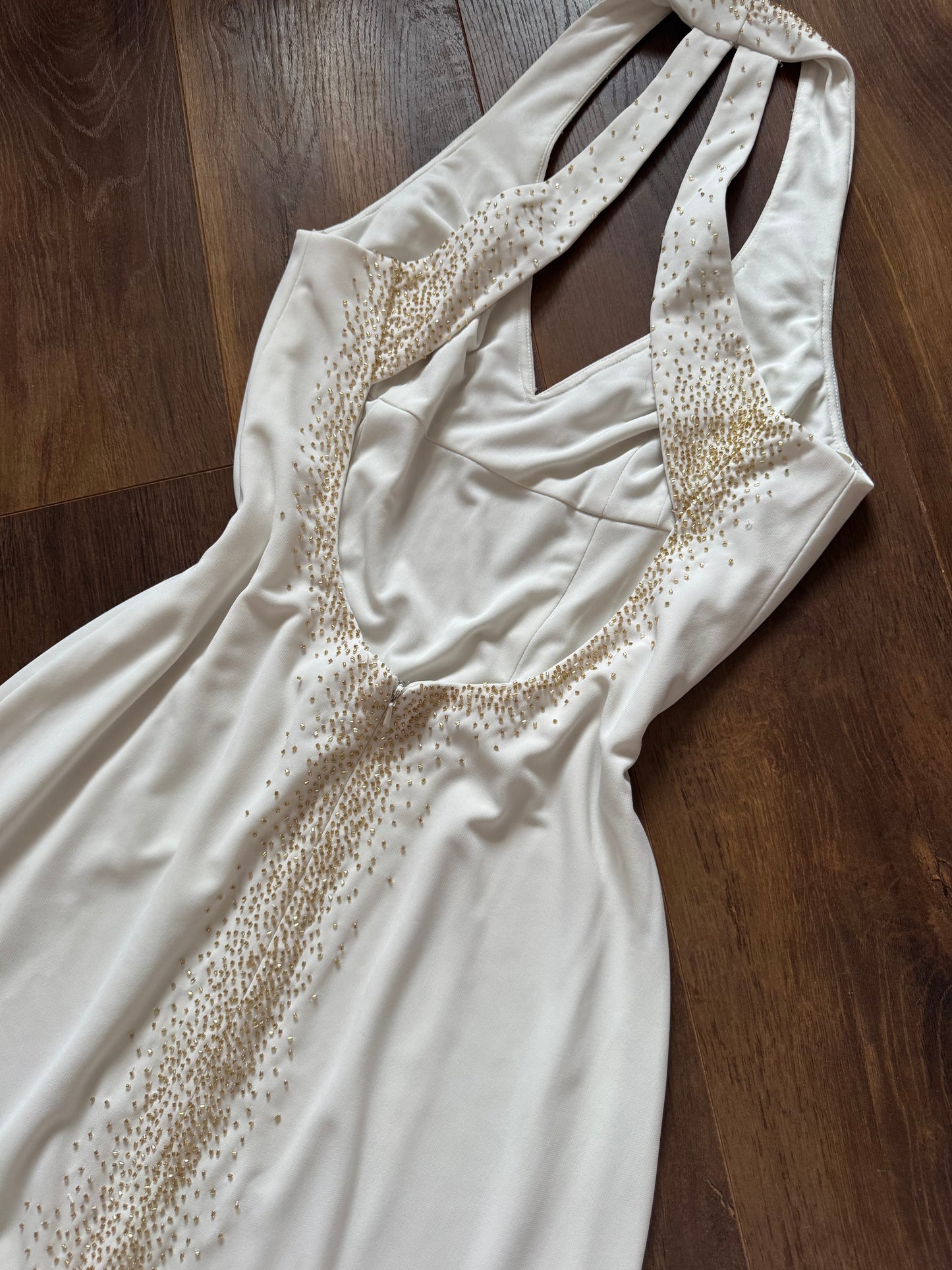 Dave & Johnny beaded wedding or evening dress uk 14
