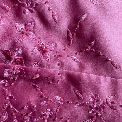 Hilary Morgan pink strapless a-line gown UK 10-12