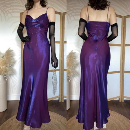 Purple Nightway shimmery beaded prom dress uk 10
