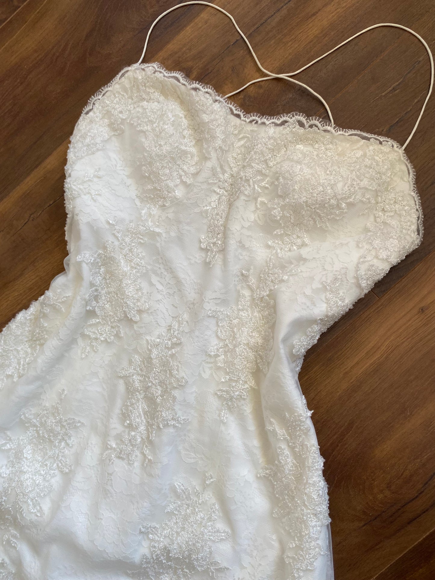 Benjamin Roberts ivory lace wedding dress uk 14