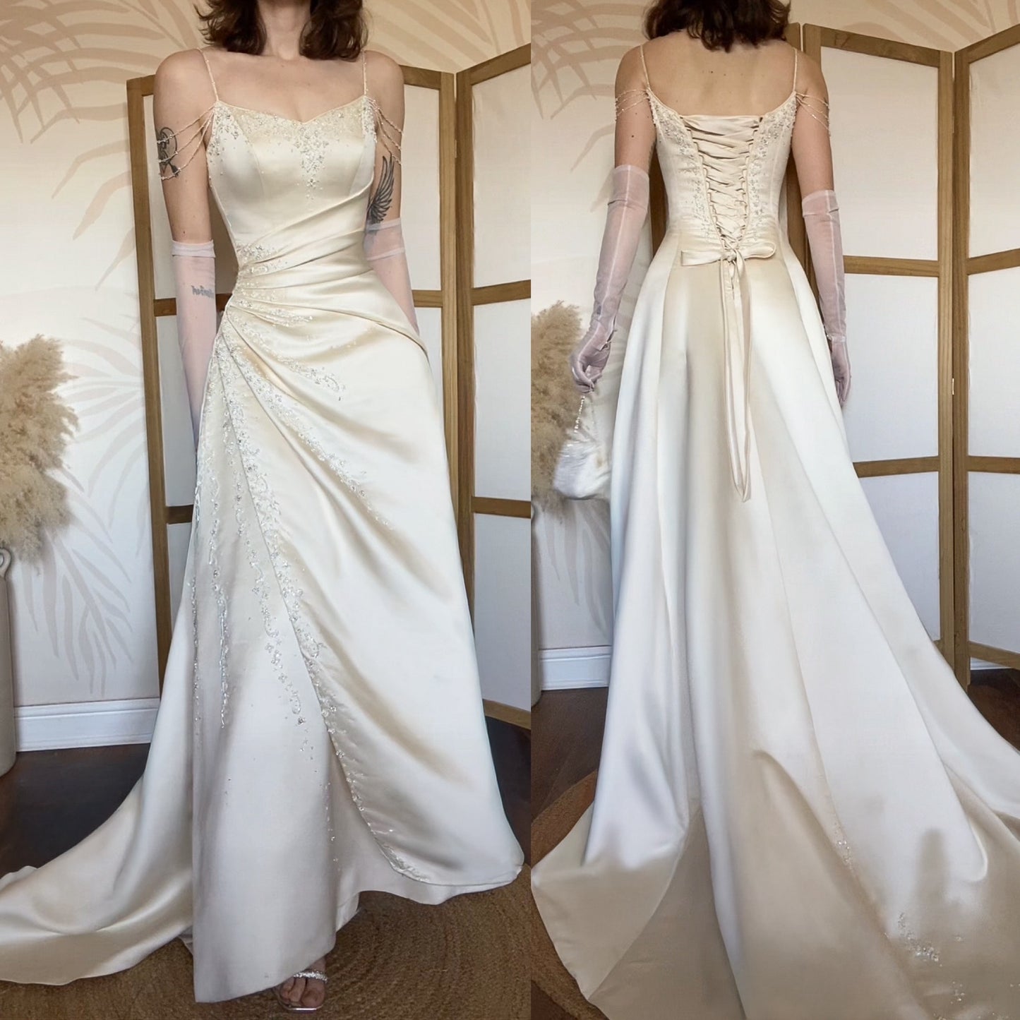 Maggie Sottero ivory a-line wedding dress uk 8