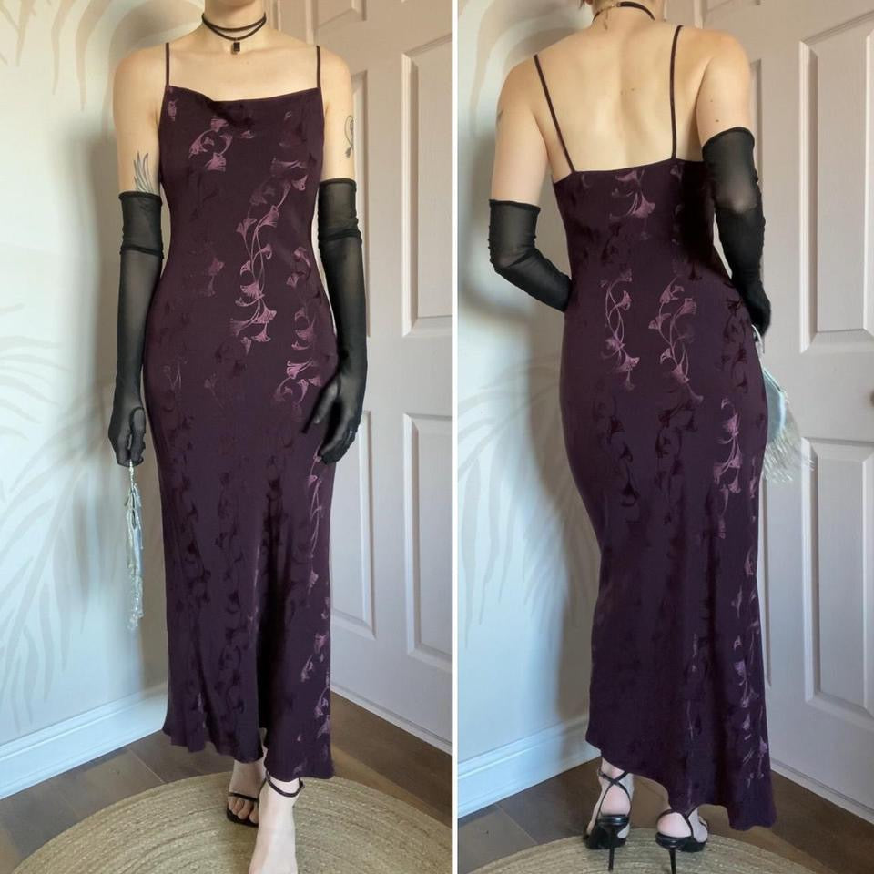 Debut purple floral slip dress UK 10-12