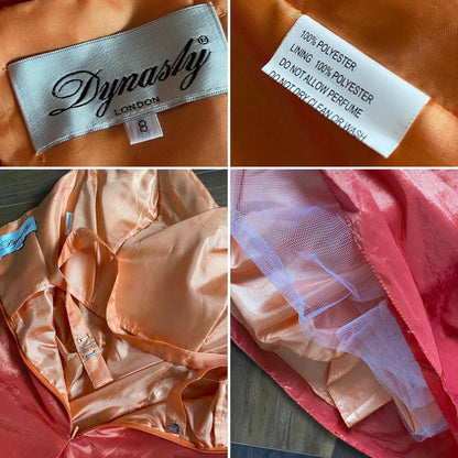 Dynasty strapless a-line prom dress & shawl uk 8