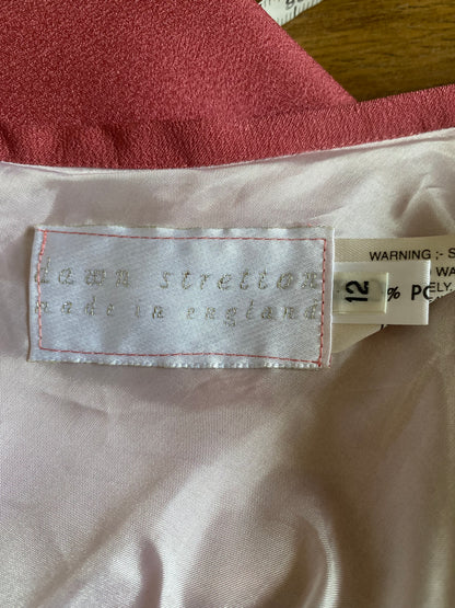 Dawn Stretton dusky pink evening dress UK 12