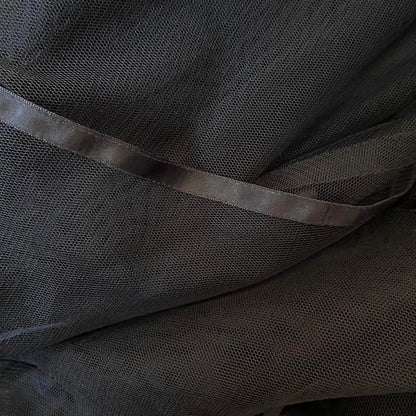 Black layered tulle evening gown UK 8