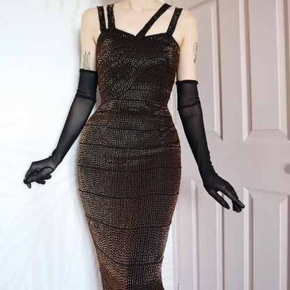 100% silk beaded evening dress UK 10