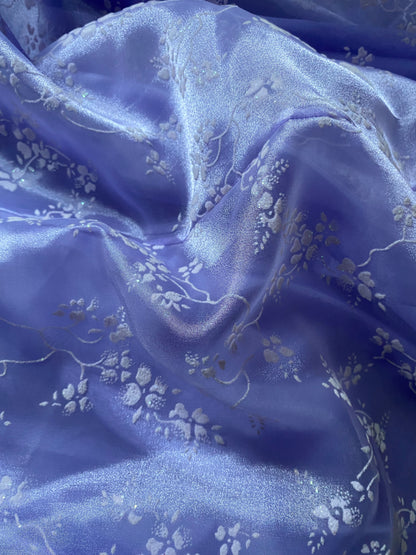 Lilac organza glittery floral dress UK 10