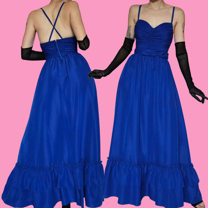 After Six blue fit & flare evening gown UK 10