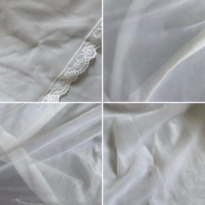 White lace long sleeve 70s wedding dress uk 10