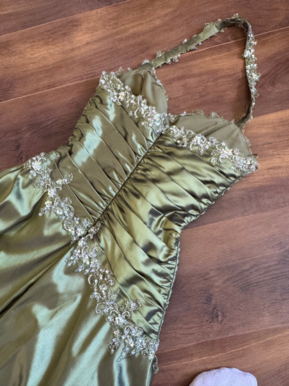 Ronald Joyce green prom dress uk 12