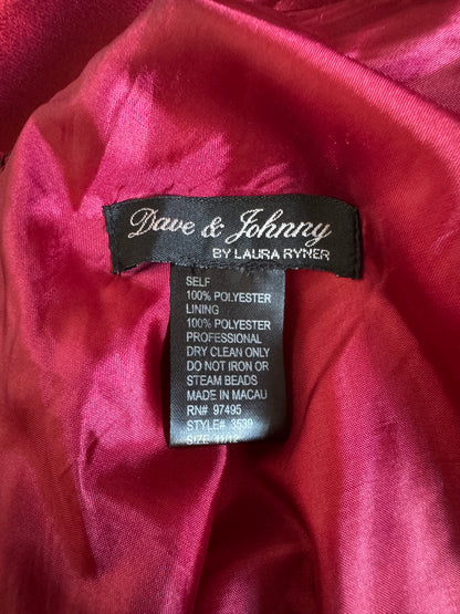 Red satin fishtail prom dress uk 12