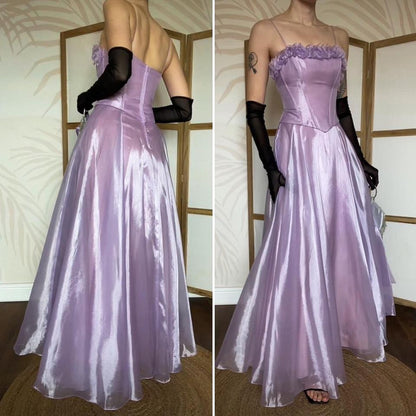 Yve London lilac organza a-line prom dress & shawl UK 10