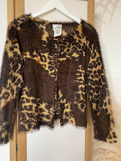 Joseph Ribkoff fluffy 2 piece top & cardigan set uk 12