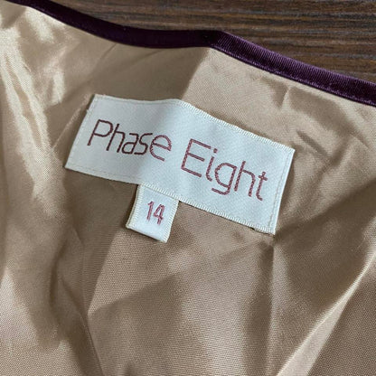 Beautiful silk blend purple evening dress UK 14