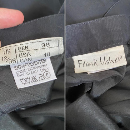 Frank Usher black chiffon skirt UK 10