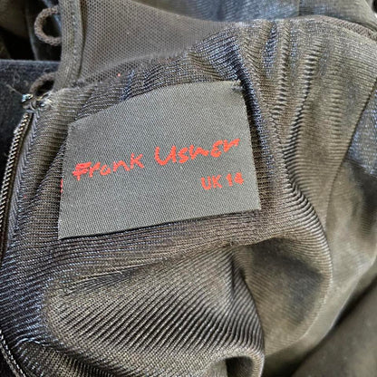 Frank Usher velvet sheer evening dress UK 12-14