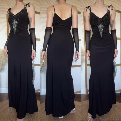 Black stretch Yve London dress uk 10-12