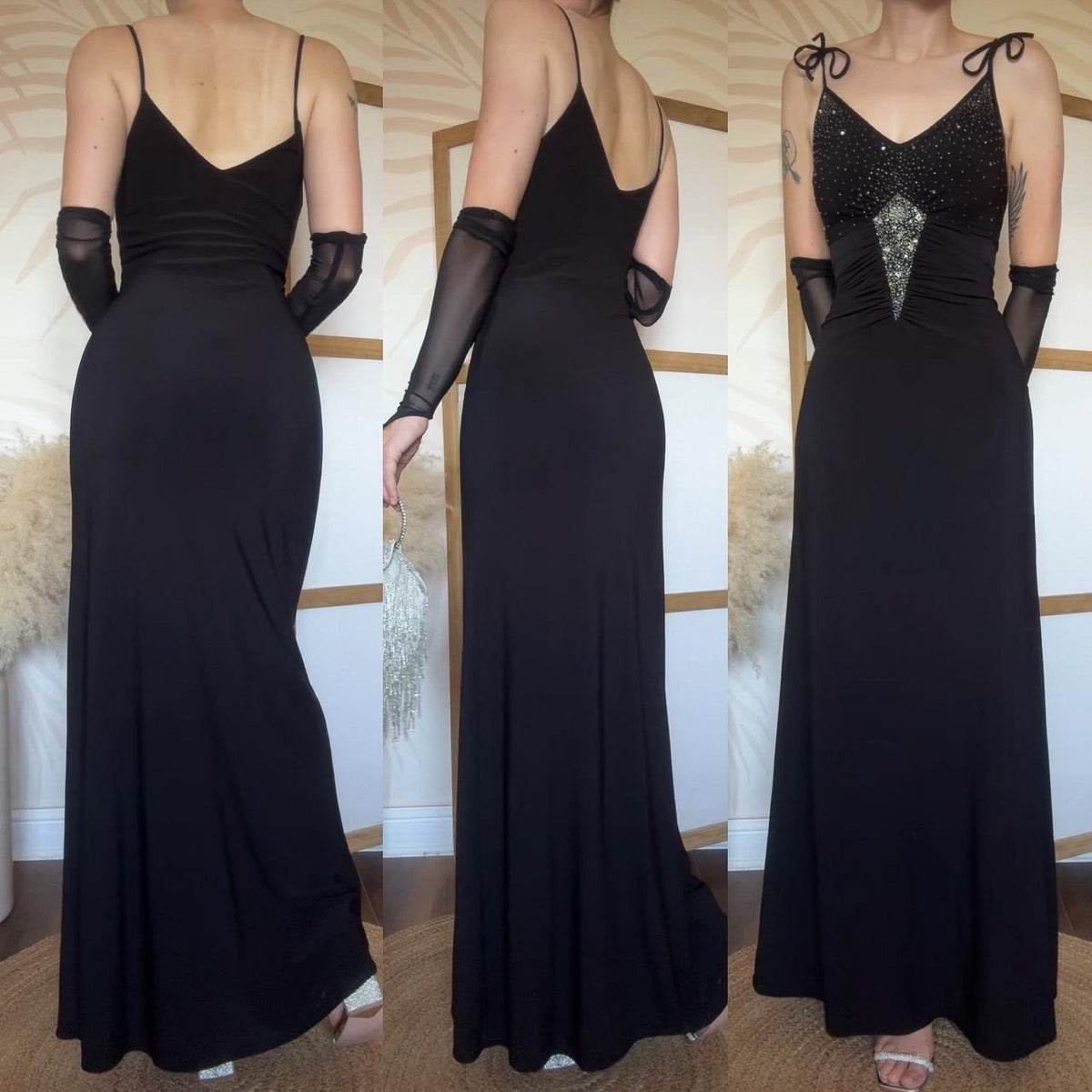 Black stretch Yve London dress uk 10-12