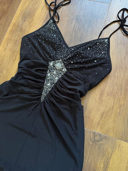 Black stretch Yve London dress uk 10-12