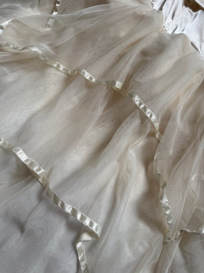 Cream strapless evening dress uk 8-10