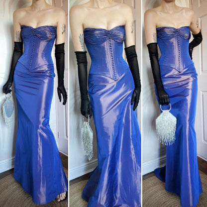 90s John Charles 2 piece corset & skirt set UK 10-12